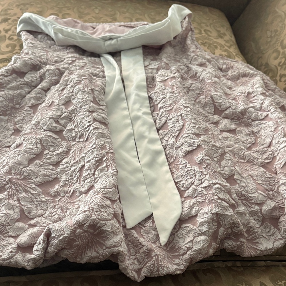 Pink and White Textured Sleeveless Top